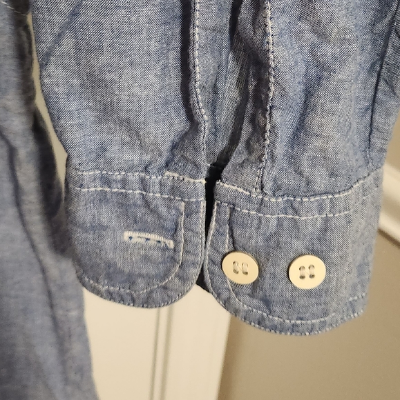 VINTAGE Playback Designed by Tom Tailor Men's Long Sleeve Button Down Denim - Picture 6 of 7